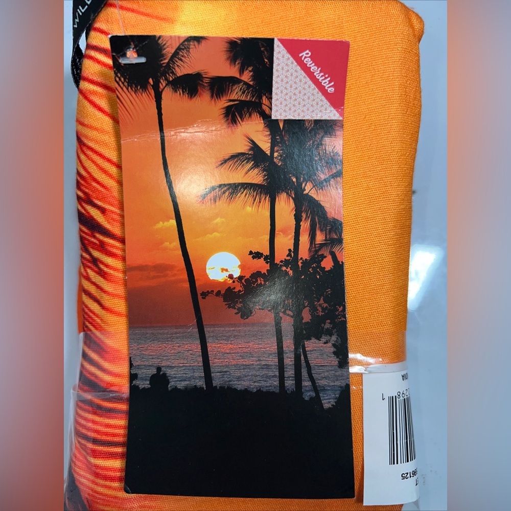 Reversible Microfiber Beach Towel Whitley Willows 35" x 70"-Cliff-NWT